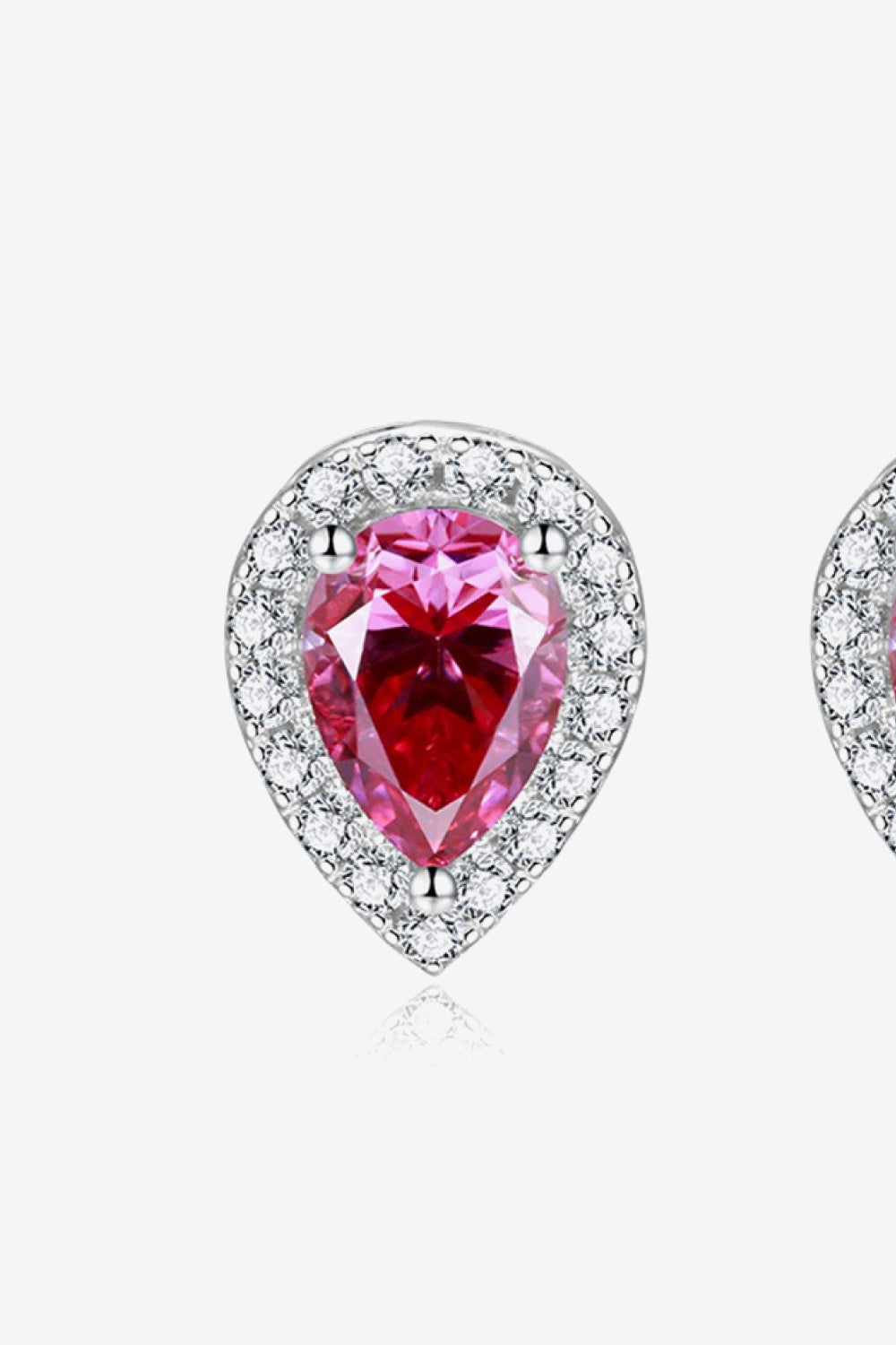 2 Carat Moissanite Teardrop Stud Earrings in Rose-Teresa&#39;s Fashionista LLC