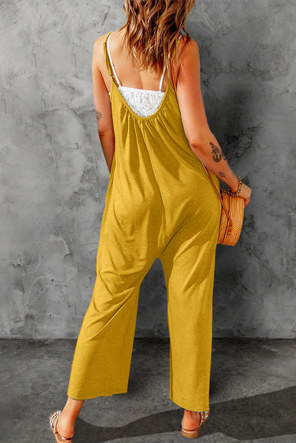 Spaghetti Strap Wide Leg Jumpsuit-Teresa&#39;s Fashionista LLC