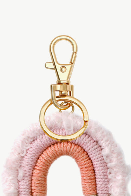 Fringe Trim Rainbow Key Chain-Teresa&#39;s Fashionista LLC