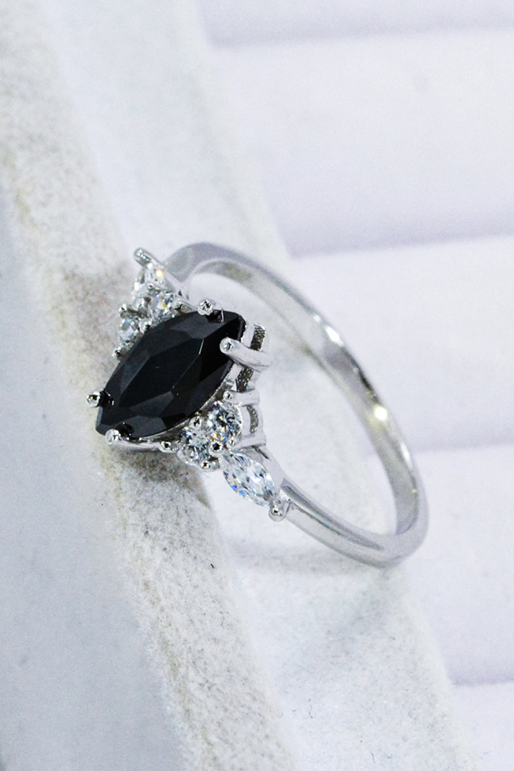 925 Sterling Silver Black Agate Ring-Teresa&#39;s Fashionista LLC