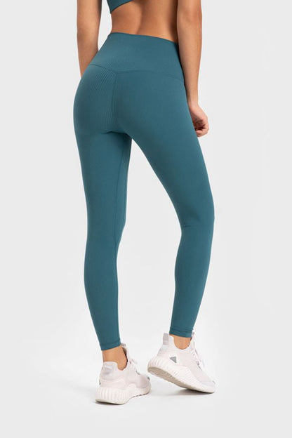 Highly Stretchy Wide Waistband Yoga Leggings-Teresa&#39;s Fashionista LLC