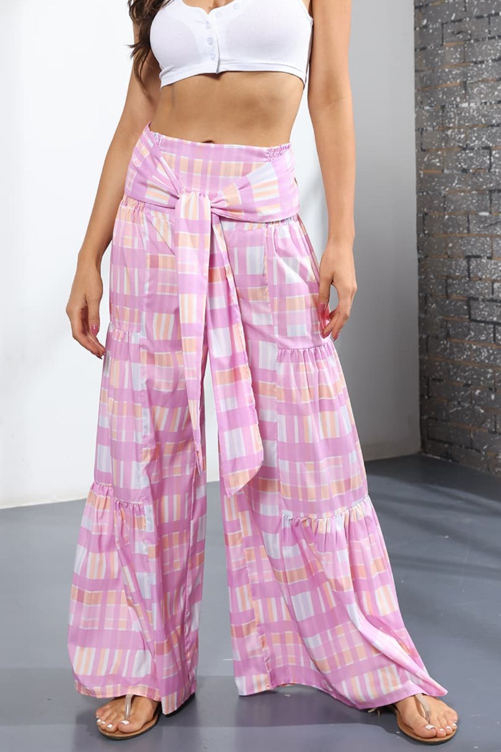 Printed High-Rise Tied Culottes-Teresa&#39;s Fashionista LLC