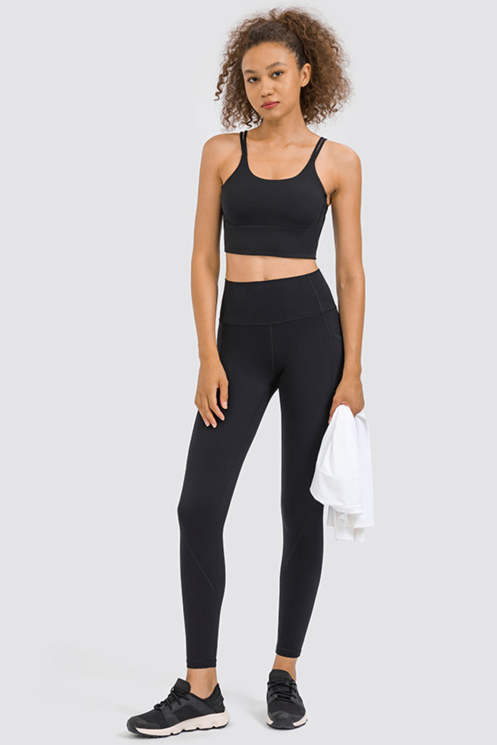 High Rise Yoga Leggings with Side Pocket-Teresa&#39;s Fashionista LLC