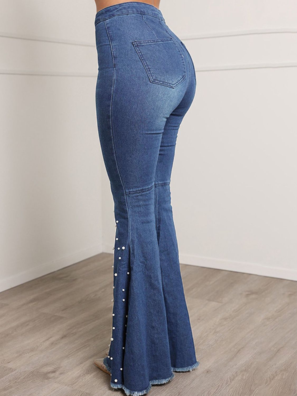 Button Fly Flare Jeans-Teresa&#39;s Fashionista LLC