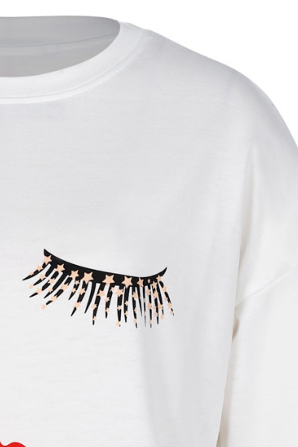 Graphic Dropped Shoulder Round Neck Sweatshirt-Teresa&#39;s Fashionista LLC