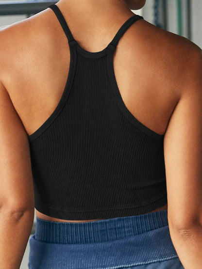 Ribbed Racerback Cropped Cami-Teresa&#39;s Fashionista LLC