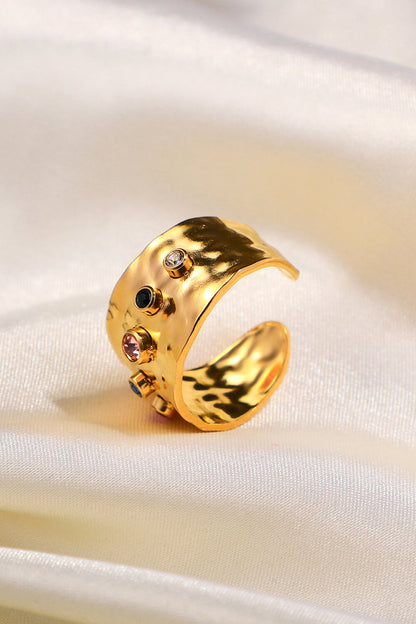 18K Gold-Plated Zircon Ring-Teresa&#39;s Fashionista LLC