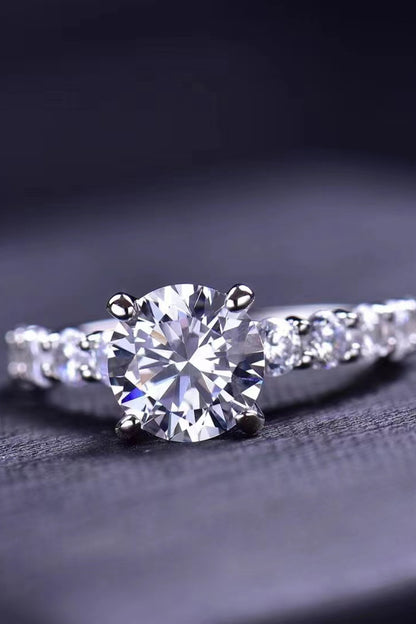 2 Carat 4-Prong Moissanite Ring-Teresa&#39;s Fashionista LLC