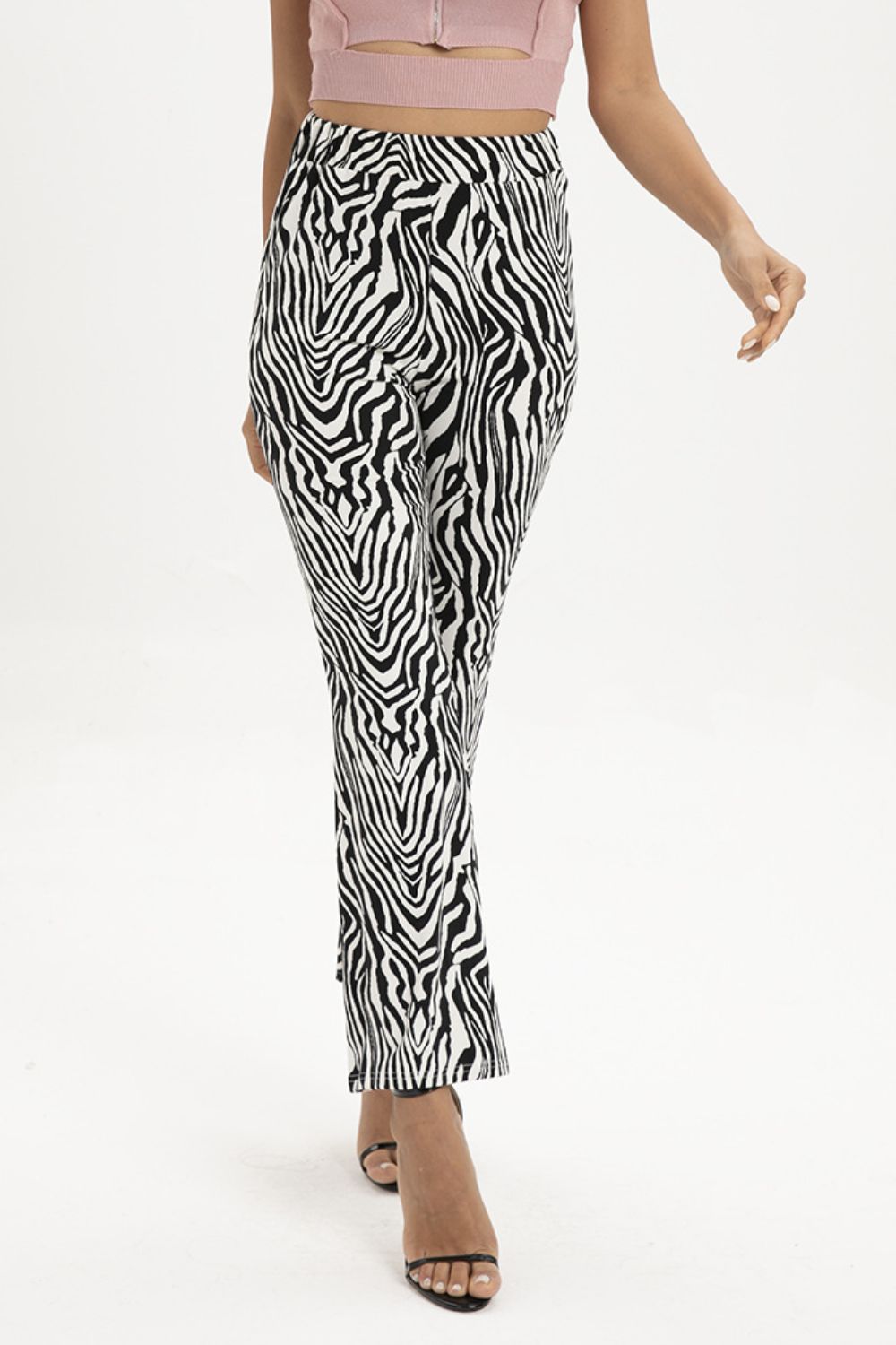 Zebra Print Straight Leg Pants-Teresa&#39;s Fashionista LLC