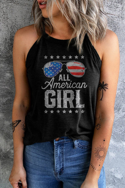 ALL AMERICAN GIRL Graphic Tank-Teresa&#39;s Fashionista LLC