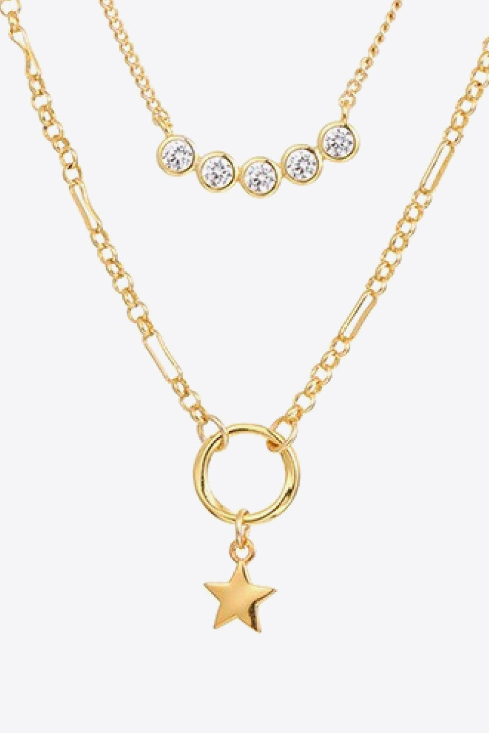 Zircon Star Pendant Necklace-Teresa&#39;s Fashionista LLC