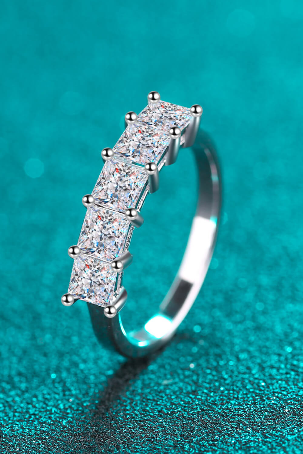 Romantic Surprise 2 Carat Moissanite Rhodium-Plated Ring-Teresa&#39;s Fashionista LLC