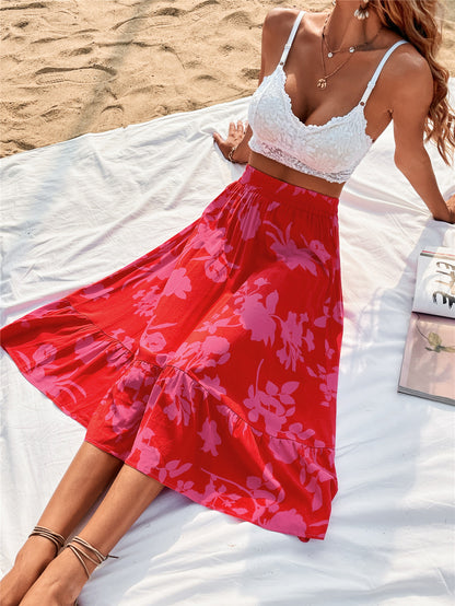 Printed Elastic Waist Skirt-Teresa&#39;s Fashionista LLC