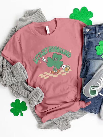 LET'S GET SHAMROCKED Round Neck T-Shirt-Teresa&#39;s Fashionista LLC