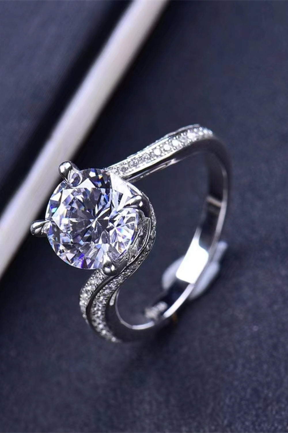 Keep Your Eyes On Me 3 Carat Moissanite Ring-Teresa&#39;s Fashionista LLC