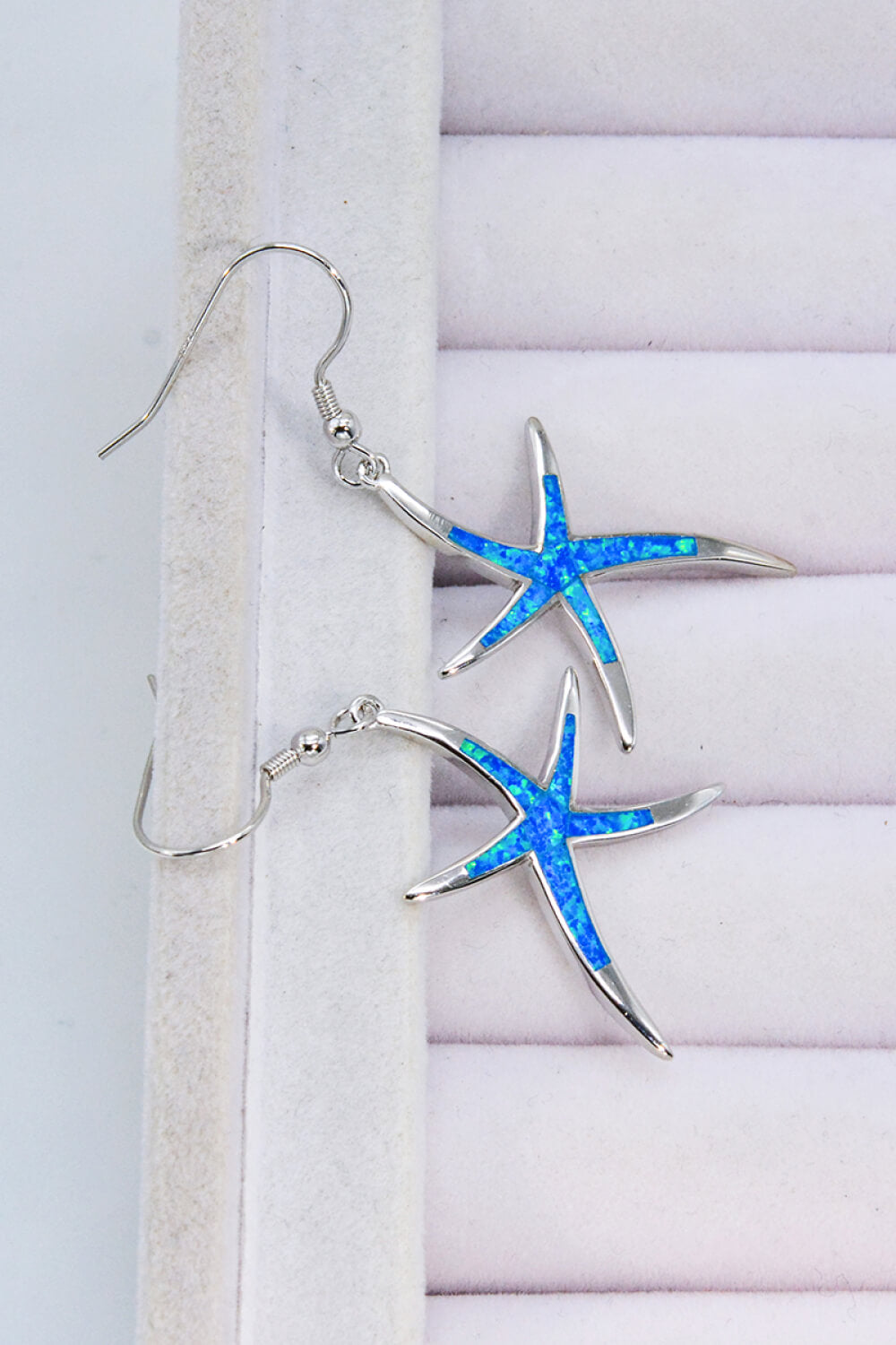 Opal Starfish Drop Earrings-Teresa&#39;s Fashionista LLC