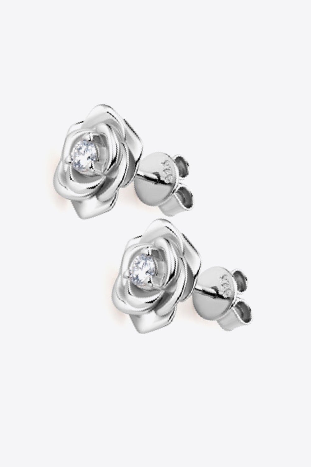 Moissanite Flower 925 Sterling Silver Earrings-Teresa&#39;s Fashionista LLC