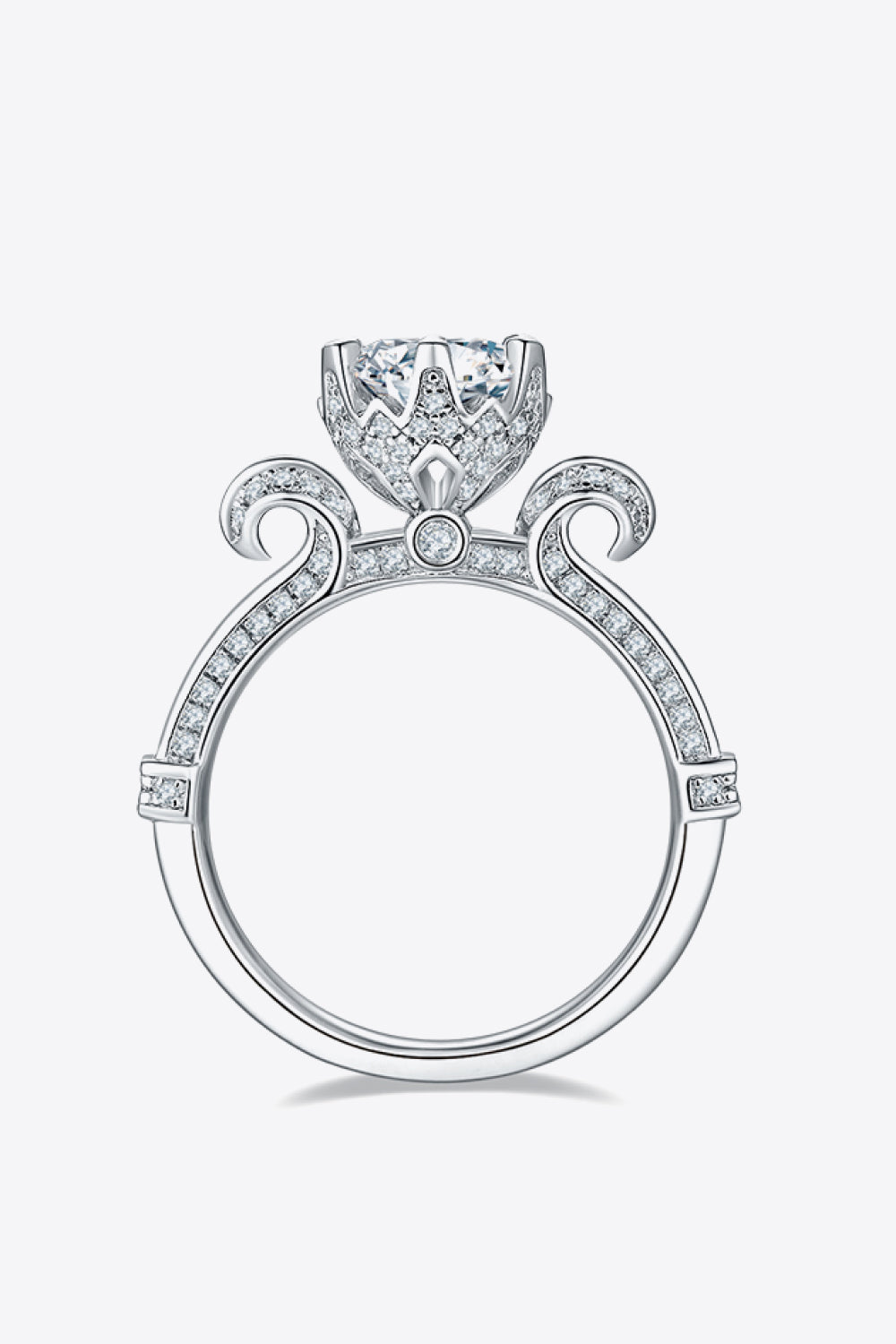 1 Carat Moissanite 925 Sterling Silver Ring-Teresa&#39;s Fashionista LLC