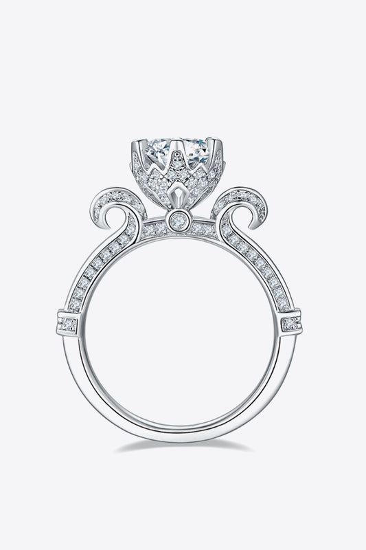 1 Carat Moissanite 925 Sterling Silver Ring-Teresa&#39;s Fashionista LLC