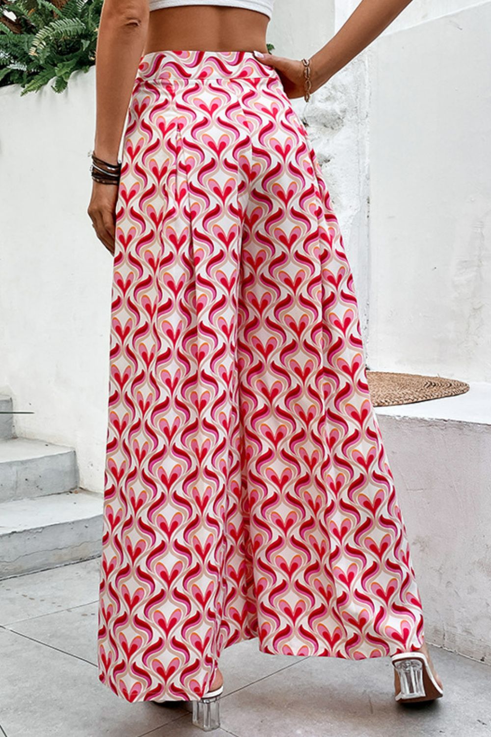 Printed High-Waist Culottes-Teresa&#39;s Fashionista LLC