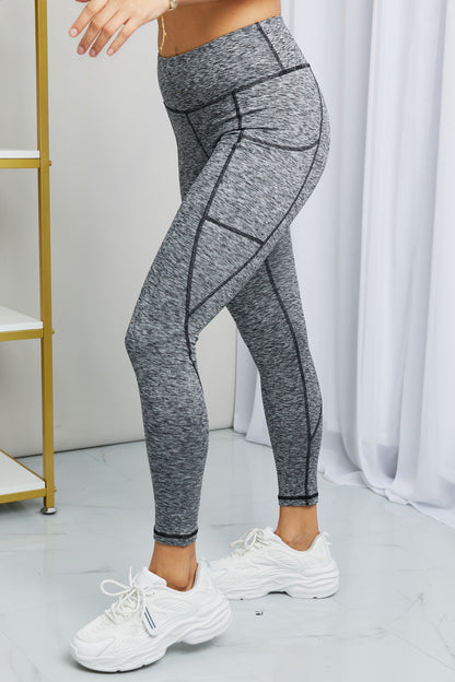 Rae Mode Full Size Heathered Wide Waistband Yoga Leggings-Teresa&#39;s Fashionista LLC