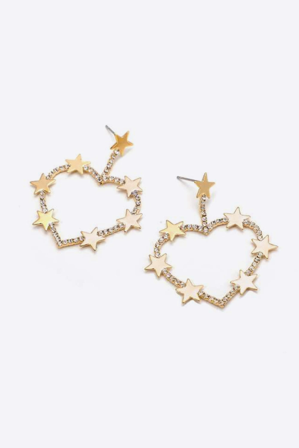 Star Zircon Heart-Shaped Earrings-Teresa&#39;s Fashionista LLC