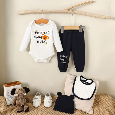 COOLEST BABY EVER Long Sleeve Bodysuit and Pants Set-Teresa&#39;s Fashionista LLC