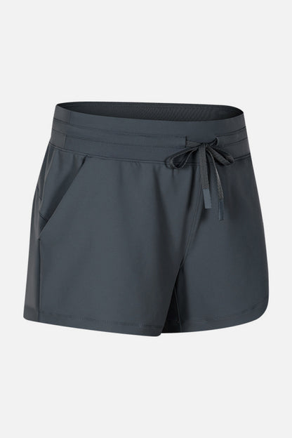 Waist Tie Active Shorts-Teresa&#39;s Fashionista LLC