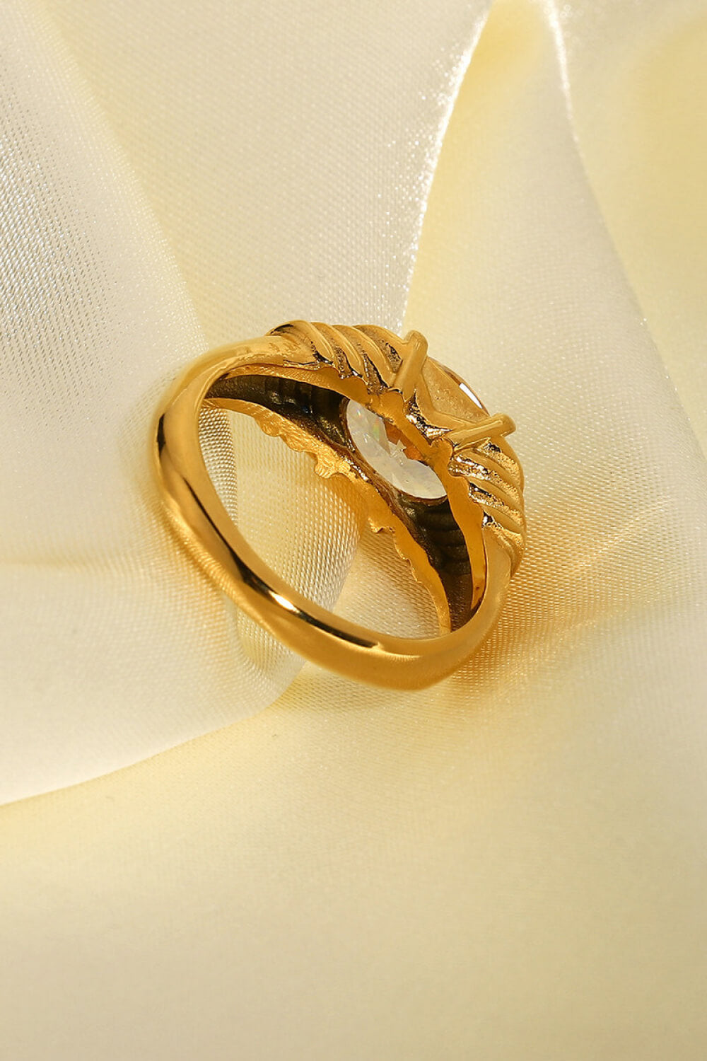 18K Gold Plated Zircon Ring-Teresa&#39;s Fashionista LLC