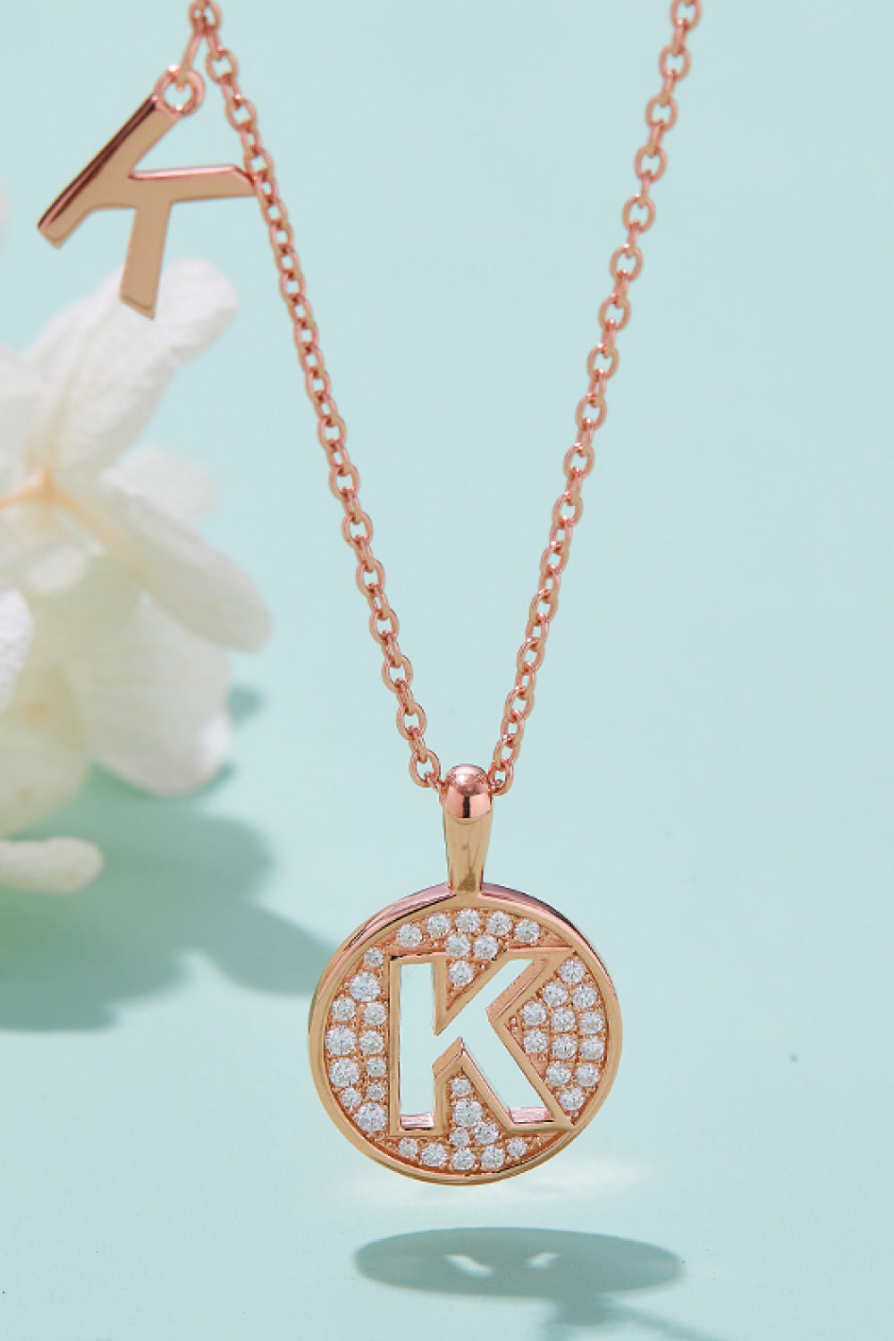 Moissanite K to T Pendant Necklace-Teresa&#39;s Fashionista LLC