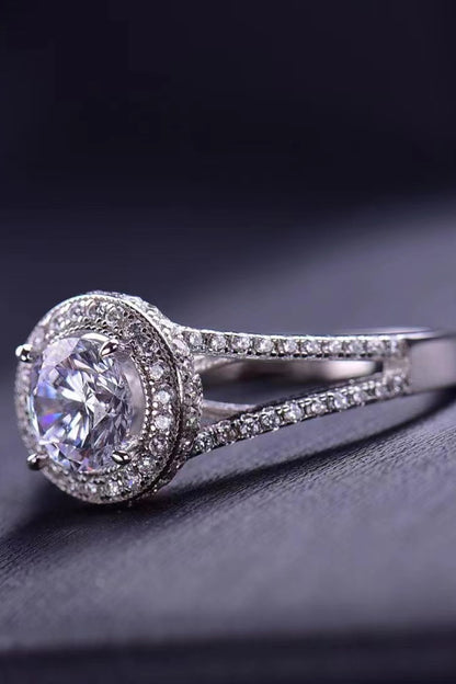 Shiny and Chic 1 Carat Moissanite Ring-Teresa&#39;s Fashionista LLC