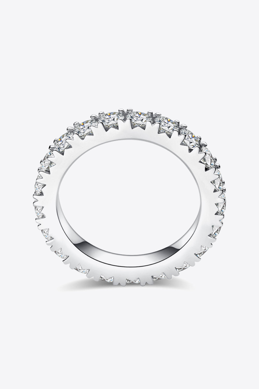 2.3 Carat Moissanite 925 Sterling Silver Eternity Ring-Teresa&#39;s Fashionista LLC