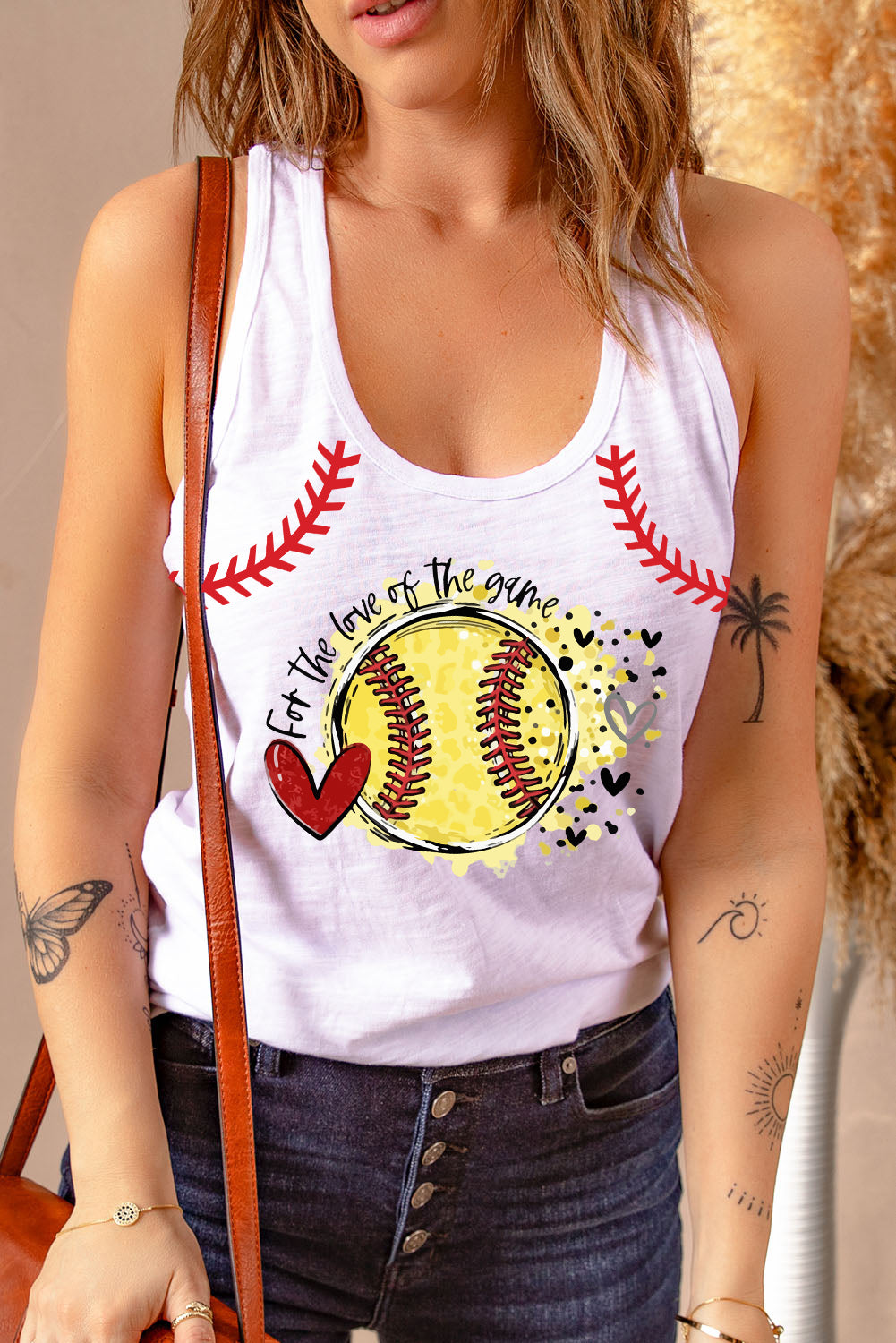 FOR THE LOVE OF THE GAME Graphic Tank-Teresa&#39;s Fashionista LLC