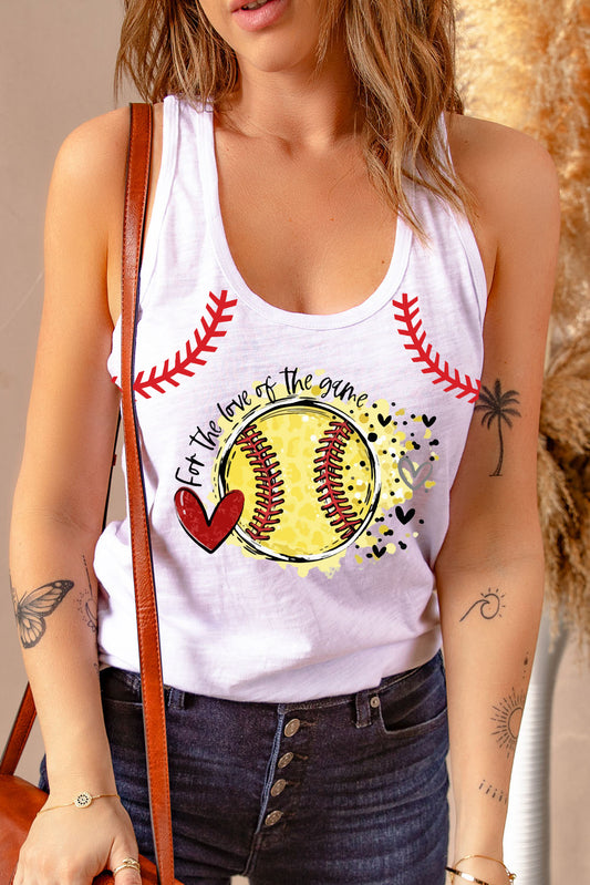 FOR THE LOVE OF THE GAME Graphic Tank-Teresa&#39;s Fashionista LLC