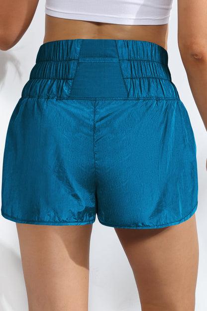 Breathable Smocked Sports Shorts-Teresa&#39;s Fashionista LLC