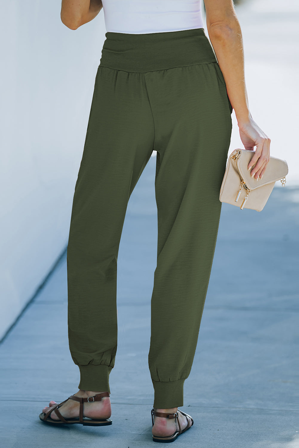 Wide Waistband Pocketed Joggers-Teresa&#39;s Fashionista LLC