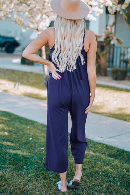 Spaghetti Strap Wide Leg Jumpsuit-Teresa&#39;s Fashionista LLC