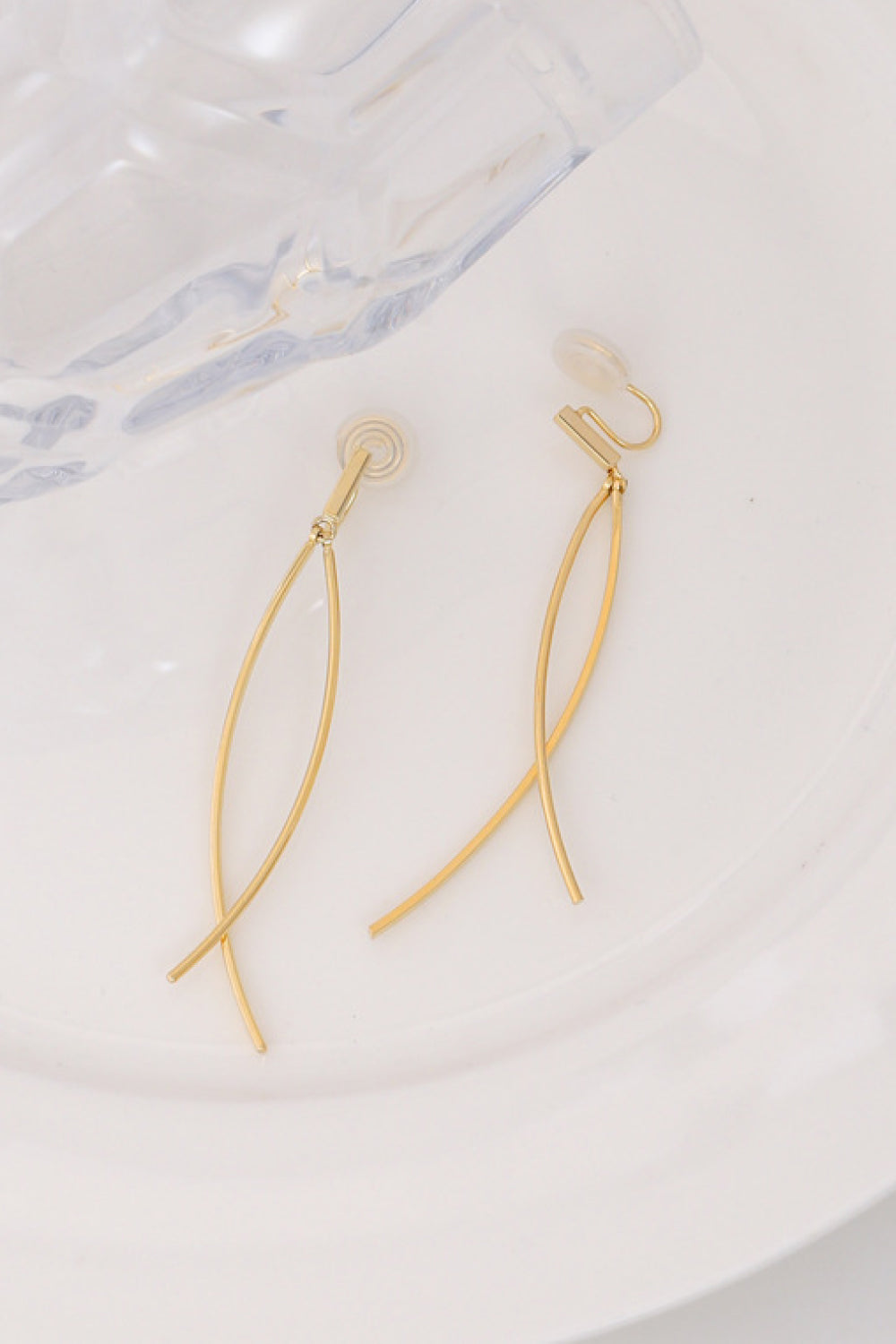 18K Gold Plated Clip-On Earrings-Teresa&#39;s Fashionista LLC