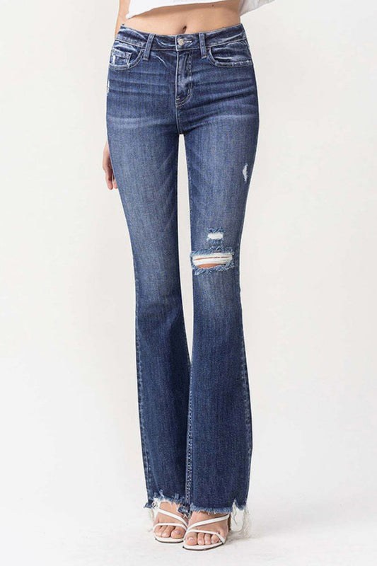 Vervet by Flying Monkey Luna Full Size High Rise Flare Jeans-Teresa&#39;s Fashionista LLC