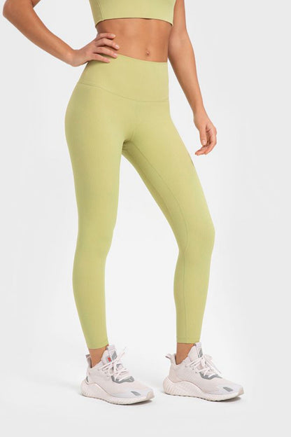 Highly Stretchy Wide Waistband Yoga Leggings-Teresa&#39;s Fashionista LLC