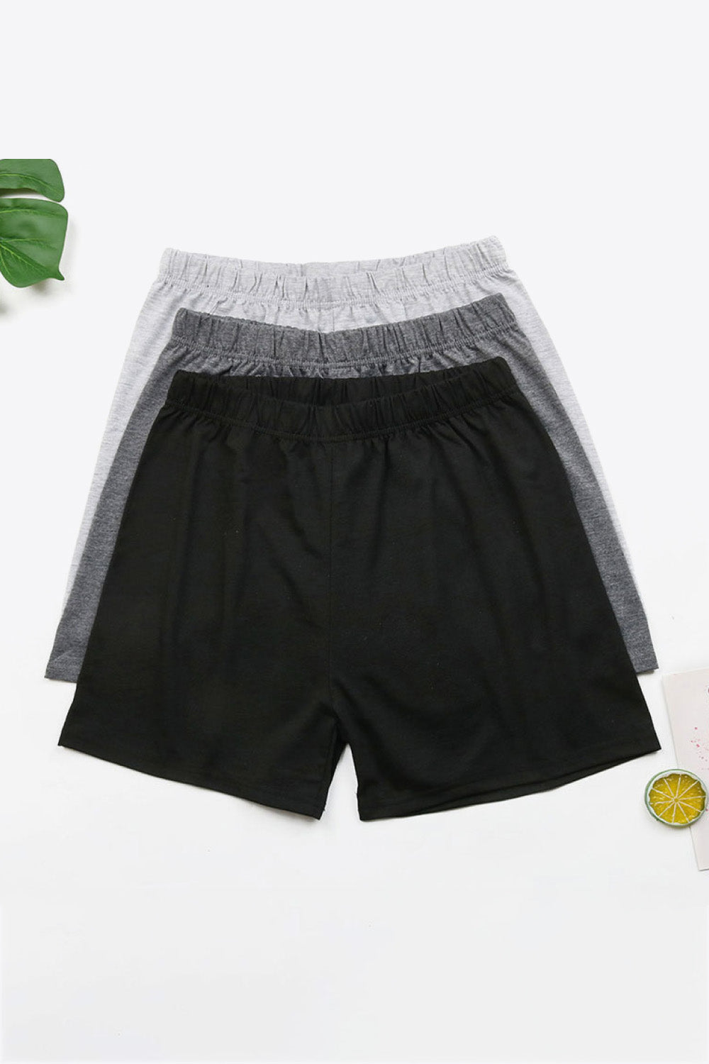 3-Pack Elastic Waist Shorts-Teresa&#39;s Fashionista LLC