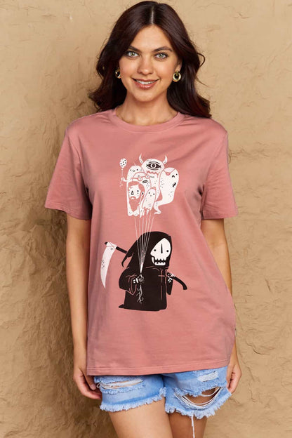 Simply Love Full Size Death Graphic T-Shirt-Teresa&#39;s Fashionista LLC