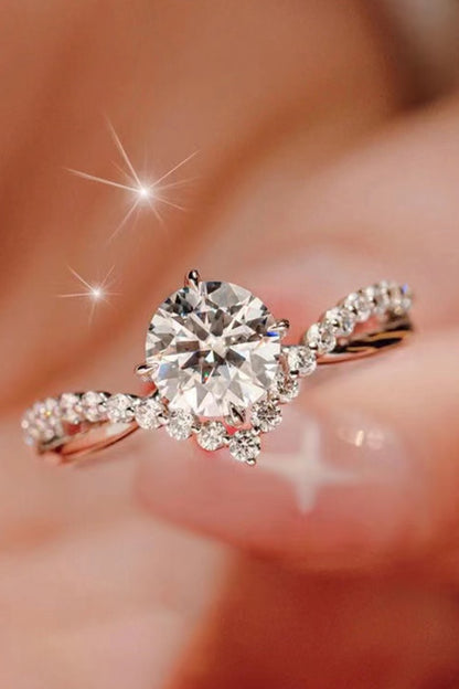 Bold Beauty 1 Carat Moissanite Heart-Shaped Ring-Teresa&#39;s Fashionista LLC