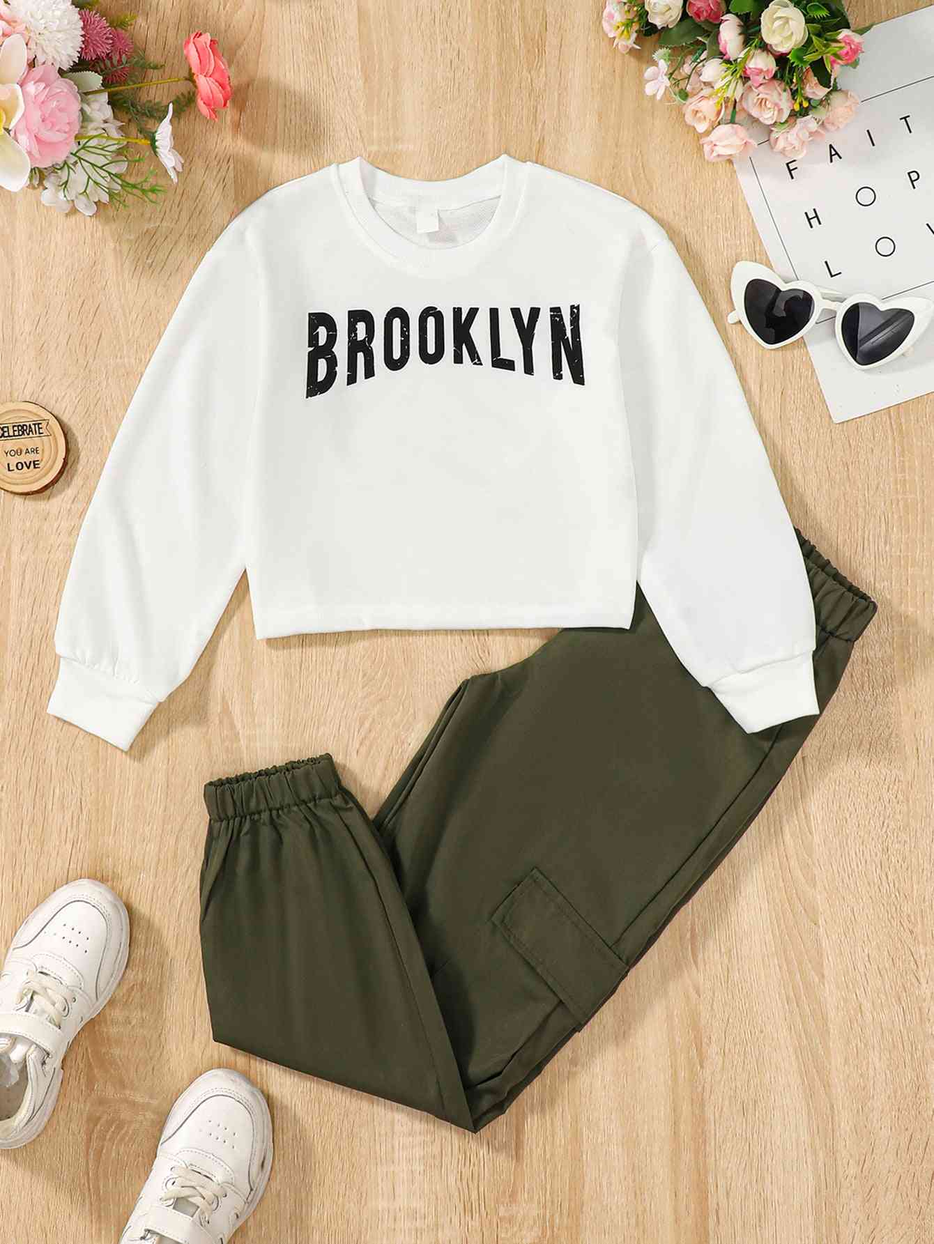 BROOKLYN Graphic Sweatshirt and Joggers Set-Teresa&#39;s Fashionista LLC