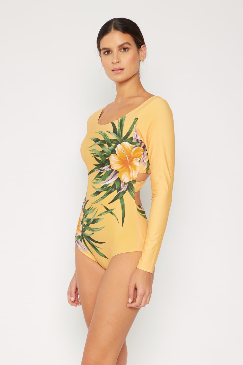 Marina West Swim Cool Down Longsleeve One-Piece Swimsuit-Teresa&#39;s Fashionista LLC