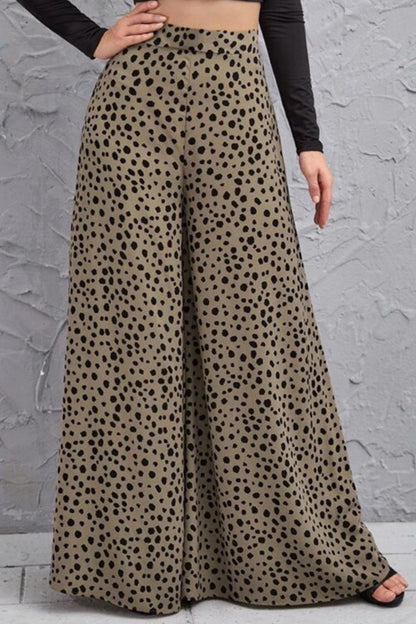 Animal Print High-Rise Culottes-Teresa&#39;s Fashionista LLC