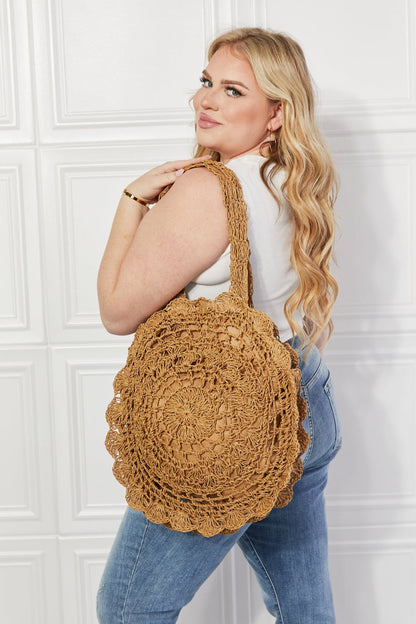 Justin Taylor Brunch Time Straw Rattan Handbag-Teresa&#39;s Fashionista LLC