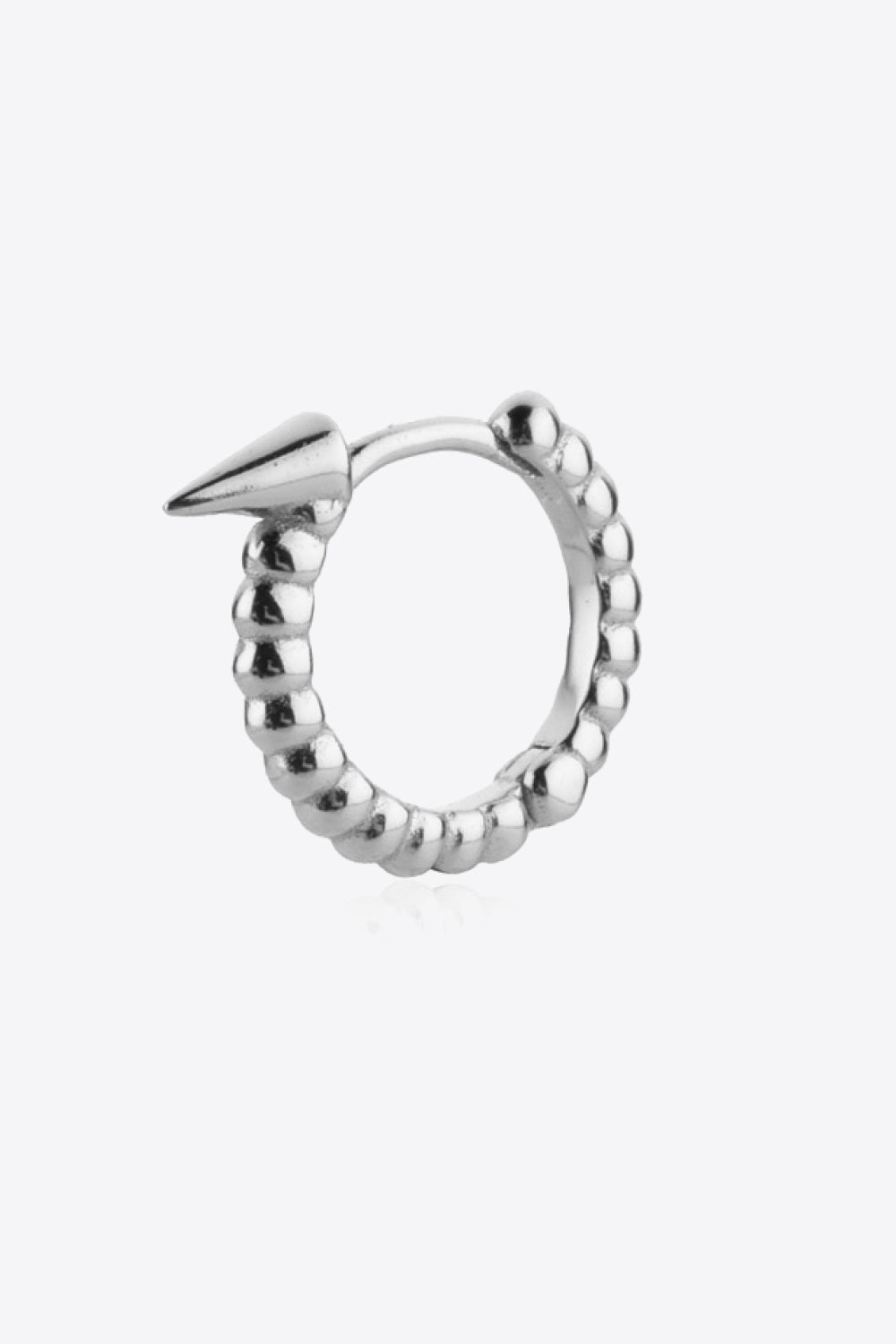 925 Sterling Silver Ribbed Huggie Earrings-Teresa&#39;s Fashionista LLC