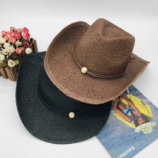 Tied Adjustable Lala Grass Woven Hat-Teresa&#39;s Fashionista LLC