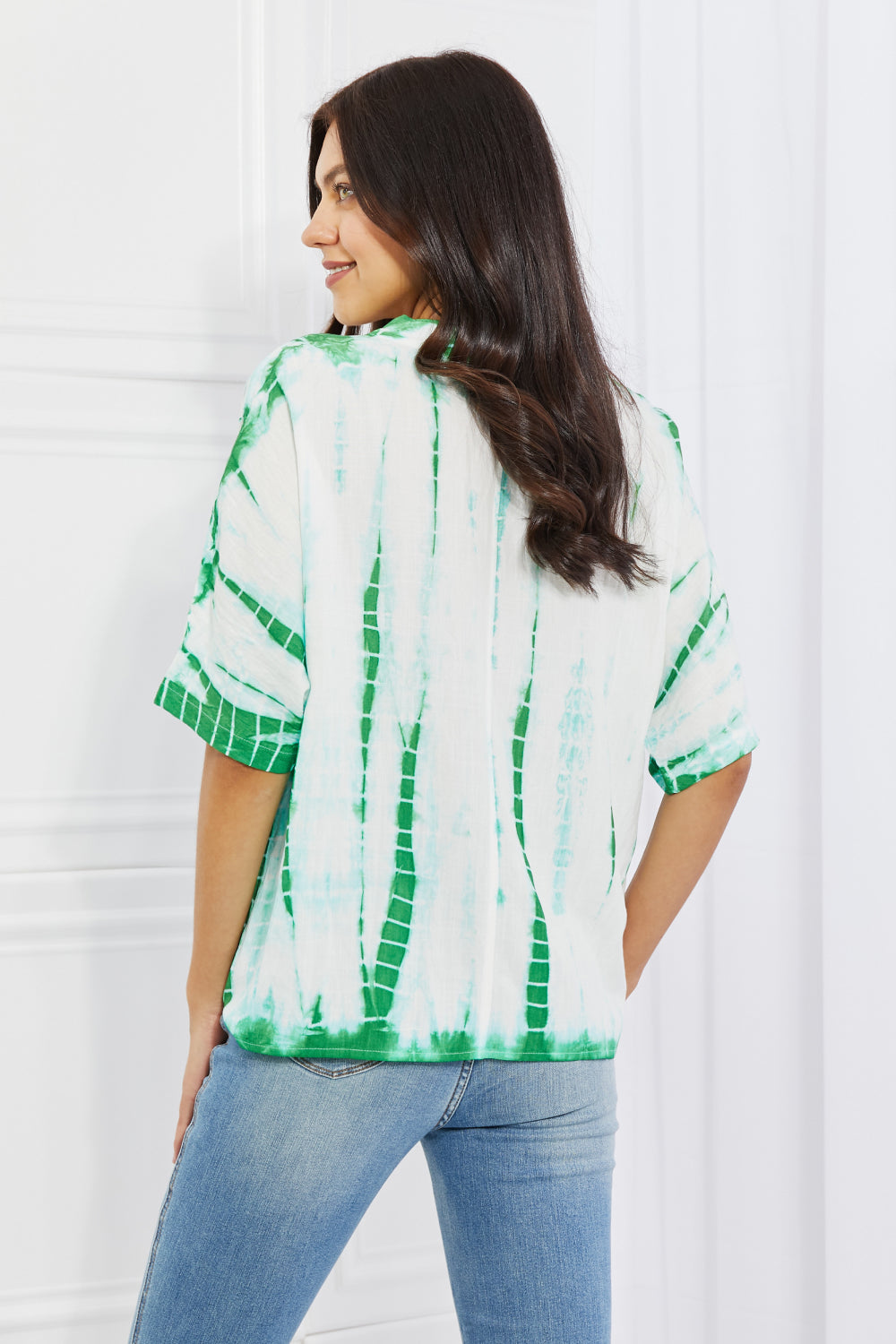 Sew In Love Beachy Keen Full Size Tie-Dye Top-Teresa&#39;s Fashionista LLC